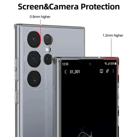 Funda Carcasa Silicona Suave Transparente para Samsung Galaxy A12/A13/A23/A52/A52S/A53/A54/A55 / S20 FE / S21-S25 Ultra / Note 20 Ultra