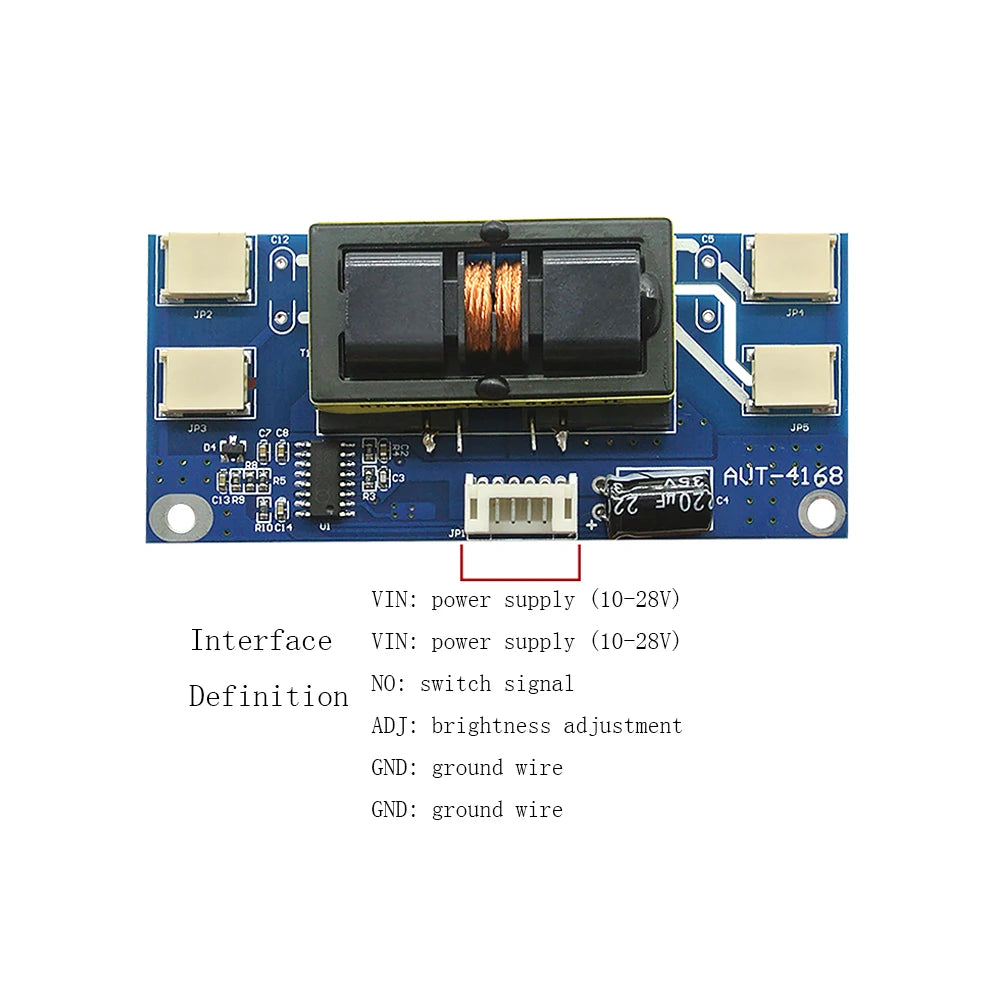 Placa Driver Backlight LED Universal TV 10-24" Boost Corriente Constante Inverter Laptop LCD (4 Lámparas CCFL)