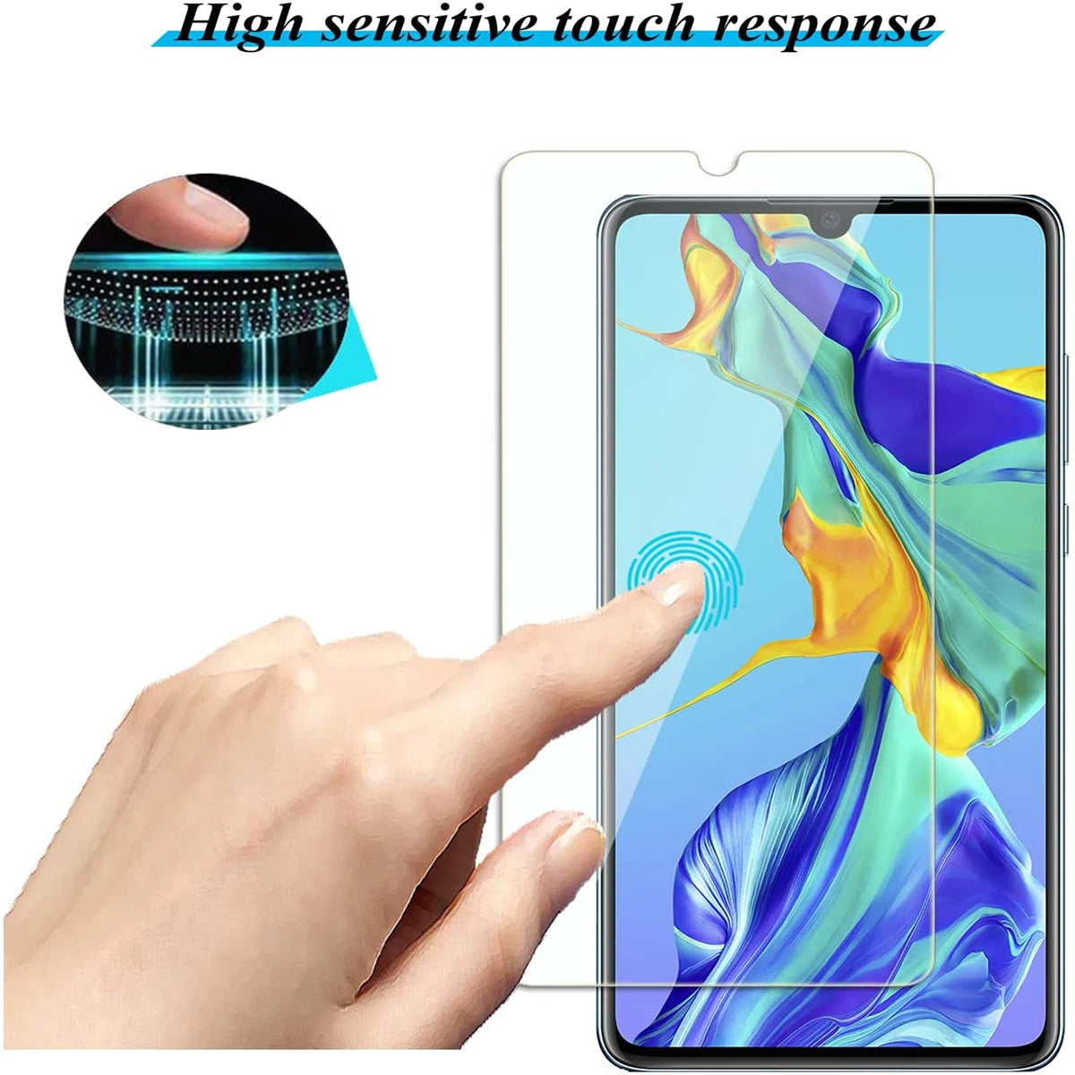 2/4Pcs HD Tempered Glass For Huawei P30 Lite 9H Screen Protector Film