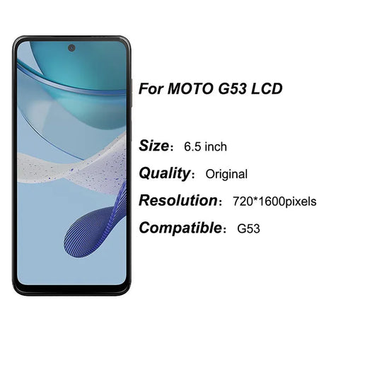 Original For Motorola Moto G53 LCD XT2335-2 Display Touch Screen Digitizer Assembly For Moto G53 LCD Repair