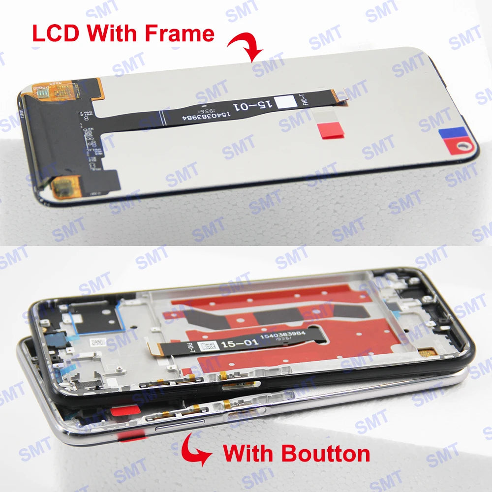 Super AMOLED Display For Huawei P40 Lite LCD Touch Screen Digitizer Assembly With Frame Display Replacement For Nova 6 SE LCD