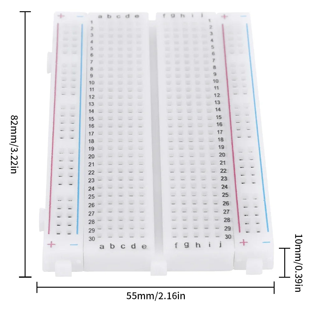 1-10pcs 400 Tie Points Solderless PCB Breadboard Mini Universal Test Protoboard DIY Bread Board for Bus Test Circuit Board