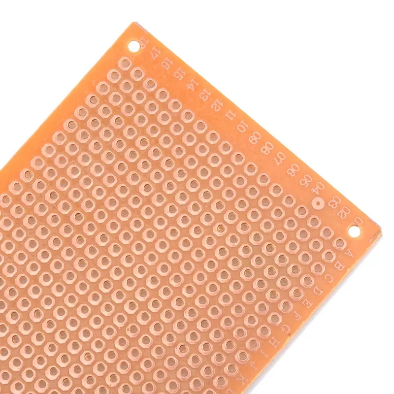 10PCS 5x7CM 5*7CM PCB Breadboard Protoboard Single-Sided Universal Printed Circuit Boards 1.2MM Thick DIY Set Yellow