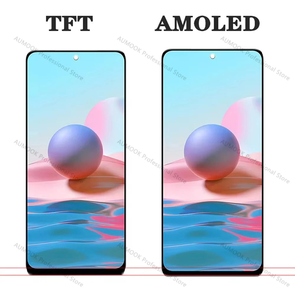 New Tested Display For Xiaomi Redmi Note 10S LCD Screen Digitizer For Redmi Note 10 4G AMOLED Display M2101K7AG Replacement Part