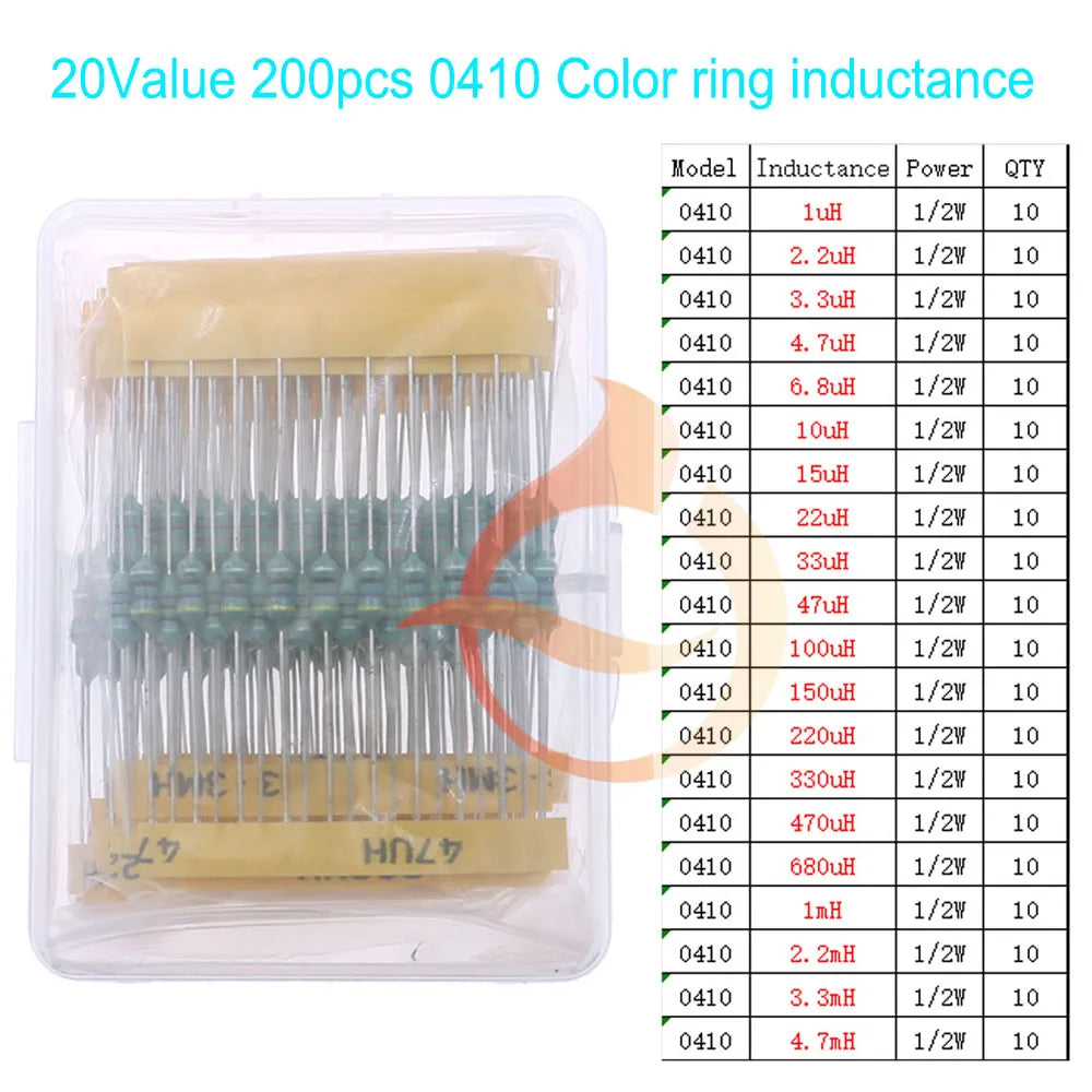 Kit Surtido Inductores SMD/DIP - Varios Valores (2.2uH a 100mH) (Versión 1)