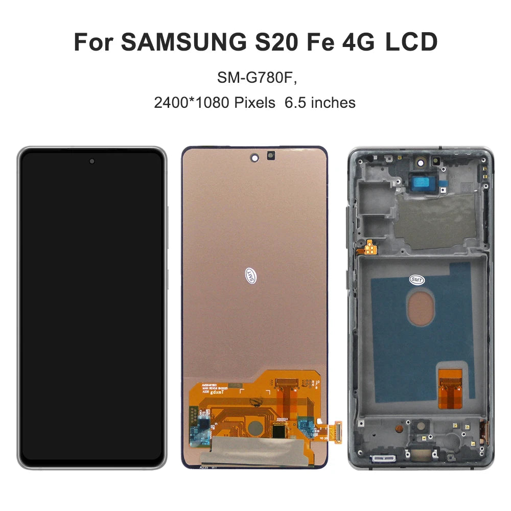 Pantalla AMOLED 6.5'' con Marco para Samsung Galaxy S20 FE (Digitalizador Táctil)