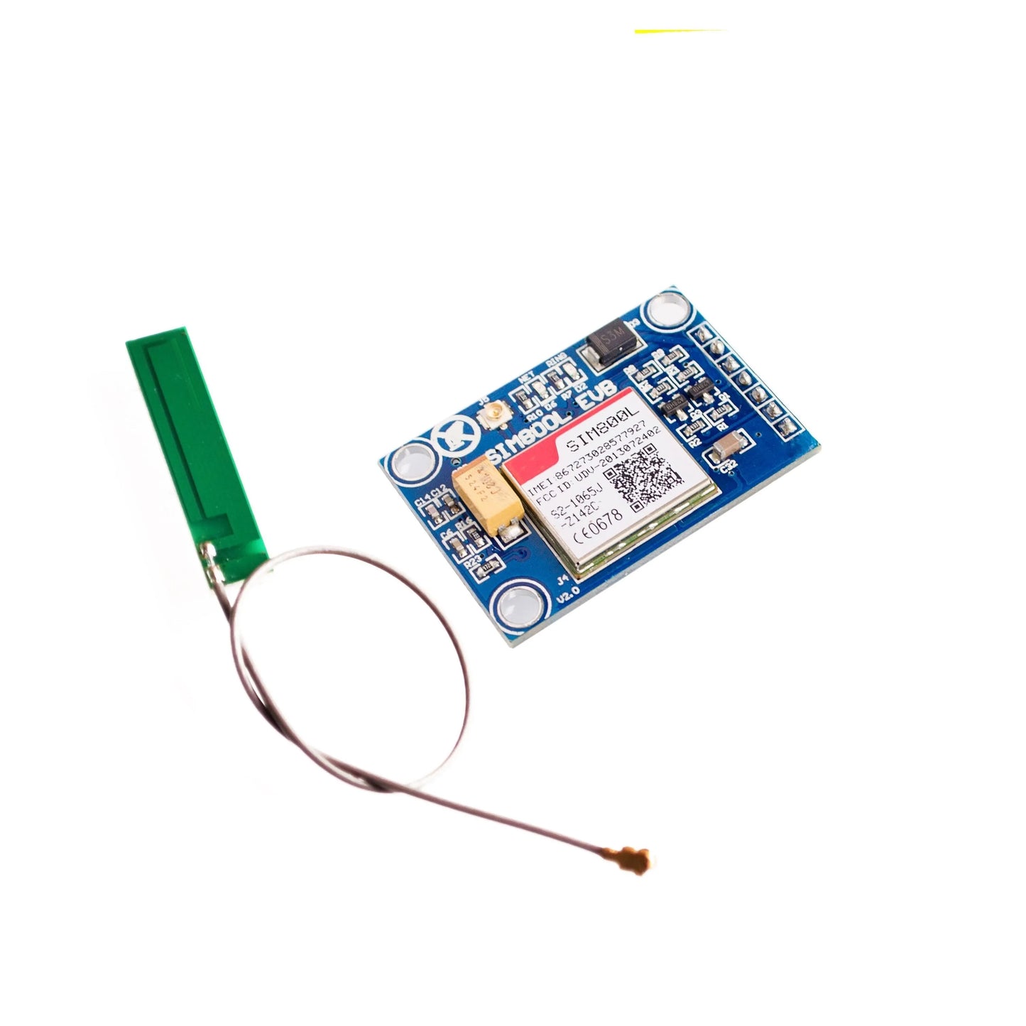 Módulo GSM/GPRS SIM800L (Quad-Band) con Antena PCB y Placa SIM para MCU Arduino