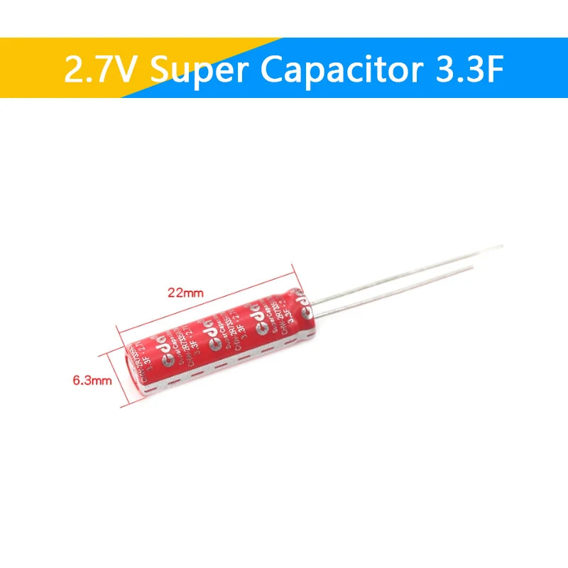Supercapacitores Farad 2.7V - Varios Valores (0.5F a 60F)