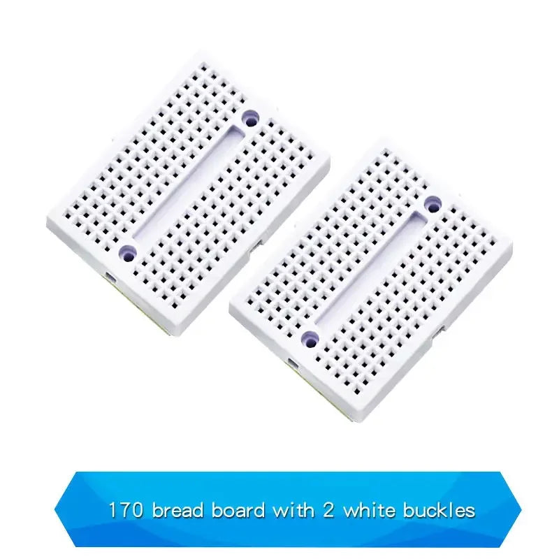 2PCS SYB-170 Mini Solderless Prototype Experiment Test Small Breadboard Kit With 170 Tie Points Plus Adhesive Back 35*46*8mm