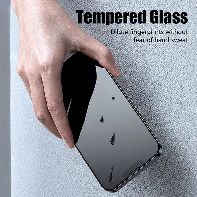 Protector Pantalla Privacidad Anti-Espía Cristal Templado para iPhone 11-15 Pro Max/13 Mini / 14 Plus (Pack 3 Unidades)