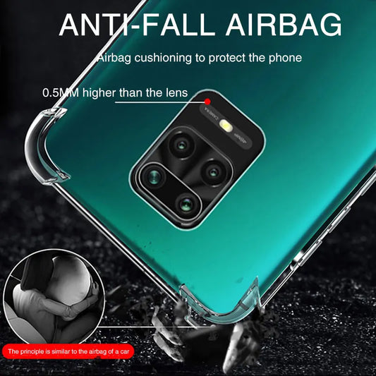 Funda Carcasa TPU Transparente Suave Anti-Golpes (Airbag Grueso) para Xiaomi Redmi Note 9/9S/Note 9 Pro