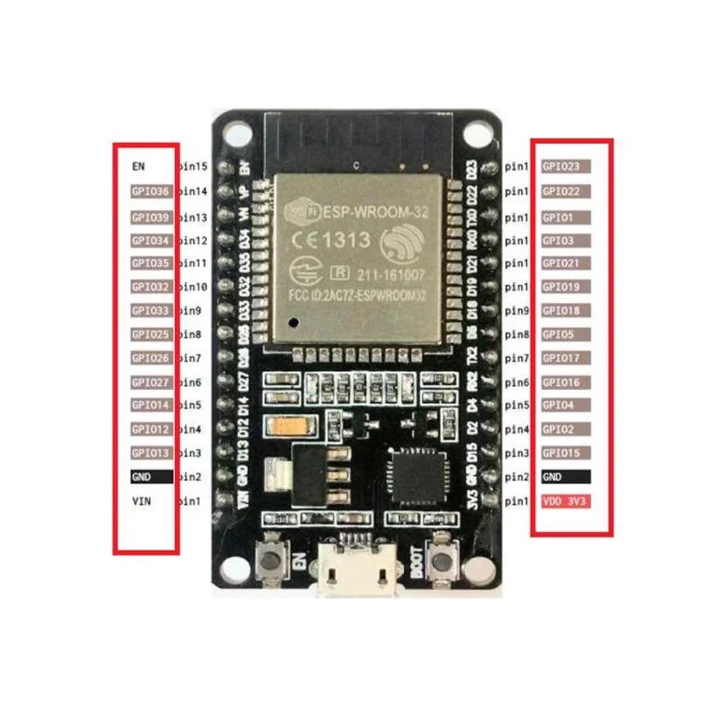 Placa Desarrollo NodeMCU ESP32 WiFi + Bluetooth 4.2 BLE con Cable USB compatible Arduino para Proyectos IoT