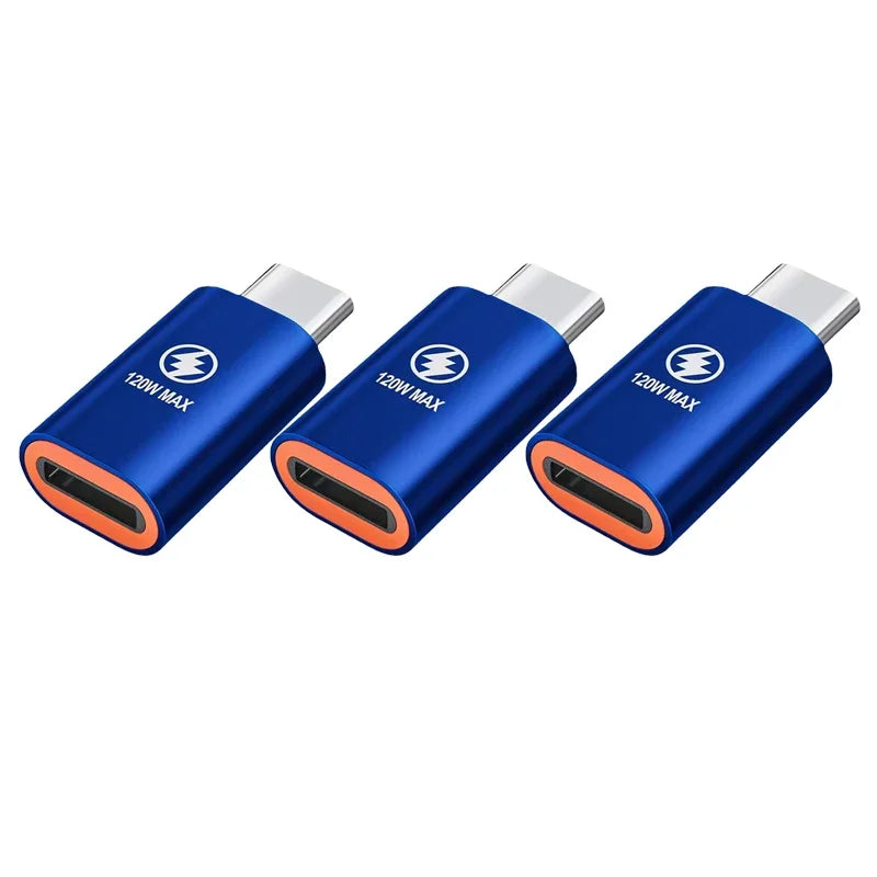 Lote 1-3 Pcs Adaptador Convertidor Carga Rápida PD 120W Lightning Hembra a USB-C Macho para iPhone 15/14/13/iPad/Samsung