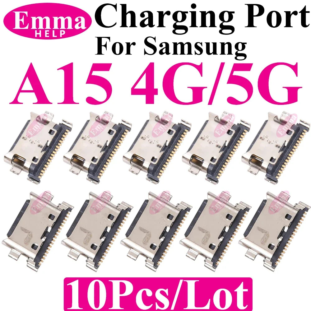 10 Uds conector de puerto de carga Original para Samsung A15 A05S A25 A35 A55 A13 A04S A14 A23 A33 A24 A34 A54 A53 Pin de cargador USB Plu