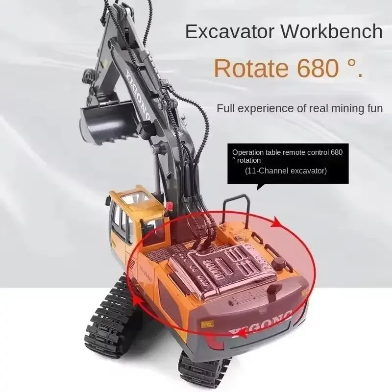 Auto Excavadora Todoterreno RC 4x4 a Batería (Drift, Acrobacias) Juguete Crawler Control Remoto para Niños Regalo