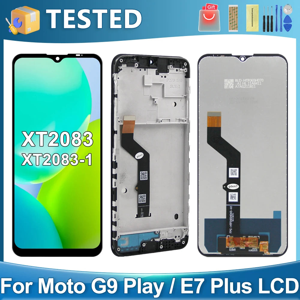 6.5''OEM For Motorola Moto G9 Play XT2083 For Moto E7 Plus XT2081-1 LCD Display Touch Screen Digitizer Assembly Replacement