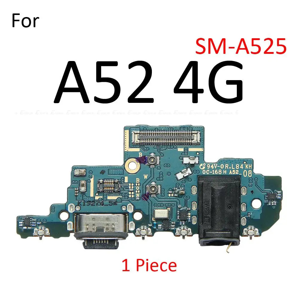 Placa Puerto Carga Rápida USB con Micrófono y Flex para Samsung Galaxy M42/M51/A51/A52/A71/A72/A90 4G/5G