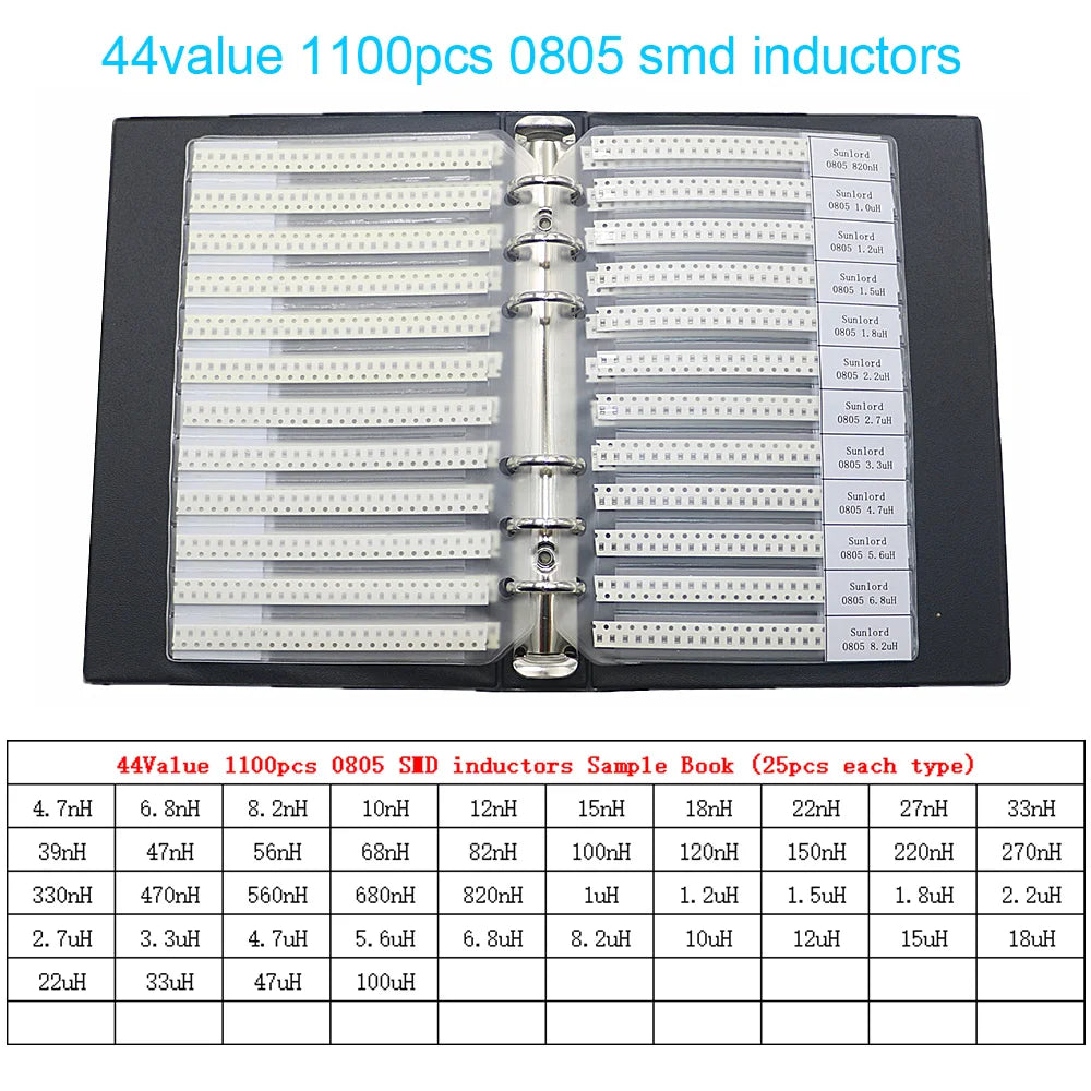 Kit Surtido Inductores SMD/DIP - Varios Valores (2.2uH a 100mH) (Versión 1)