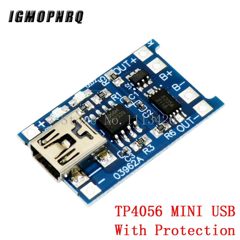 Lote 5 Pcs Módulo Cargador Batería Litio 18650 TP4056 Micro USB 5V 1A con Protección Dual