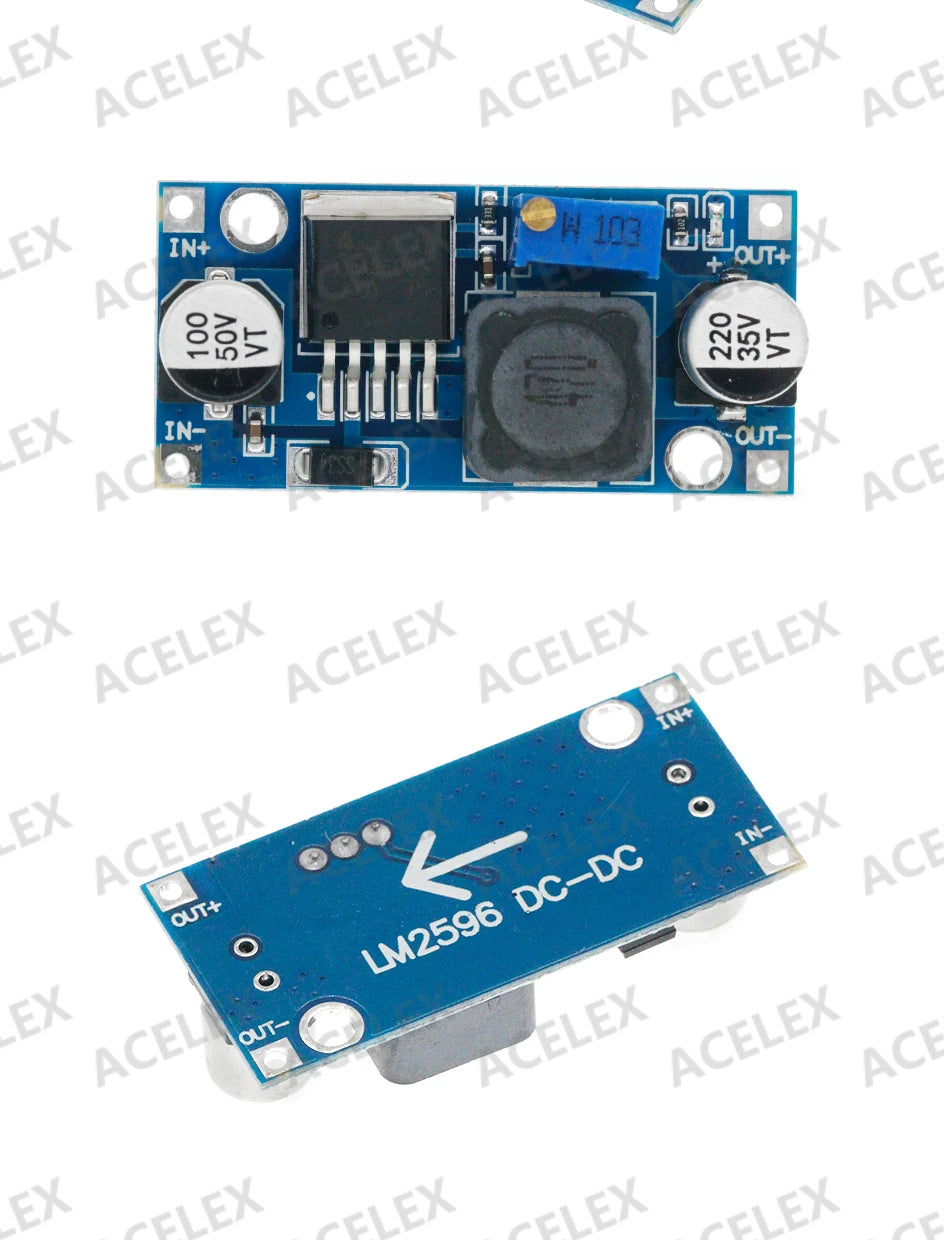 Módulo Fuente Alimentación Step-Down LM2596S DC-DC 3A Ajustable 24V/12V/5V/3V para Arduino