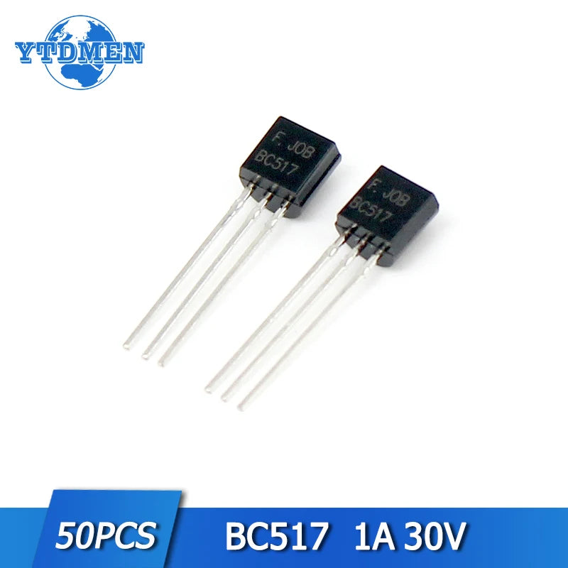 Lote 50 Pcs Transistor Darlington NPN BC517 TO-92 30V 1A