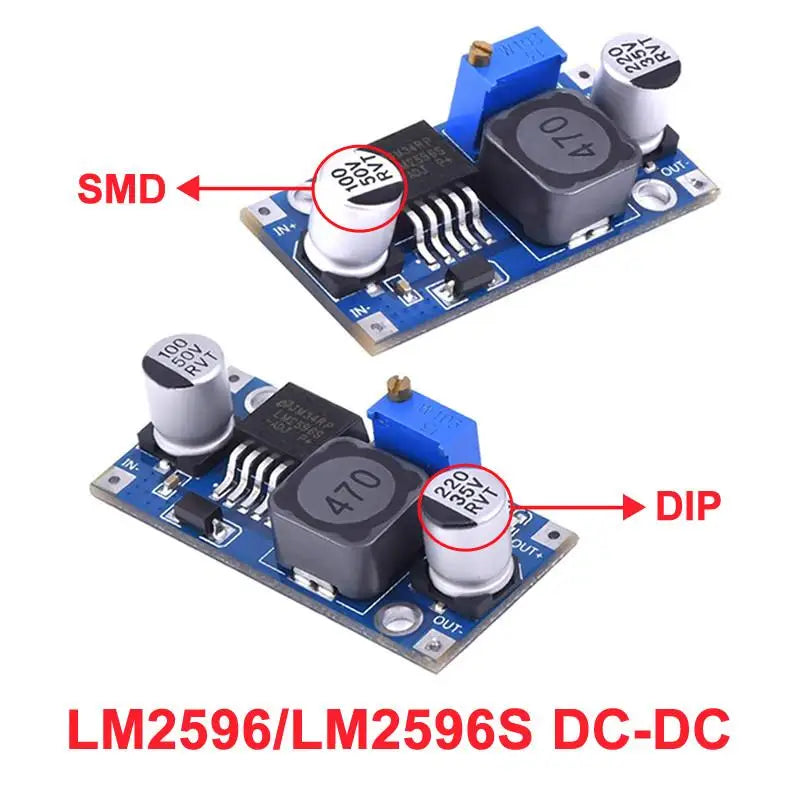 Pack 10 Pcs Módulo Convertidor Buck LM2596 DC-DC Ajustable 3.0-40V a 1.5-35V Step-Down