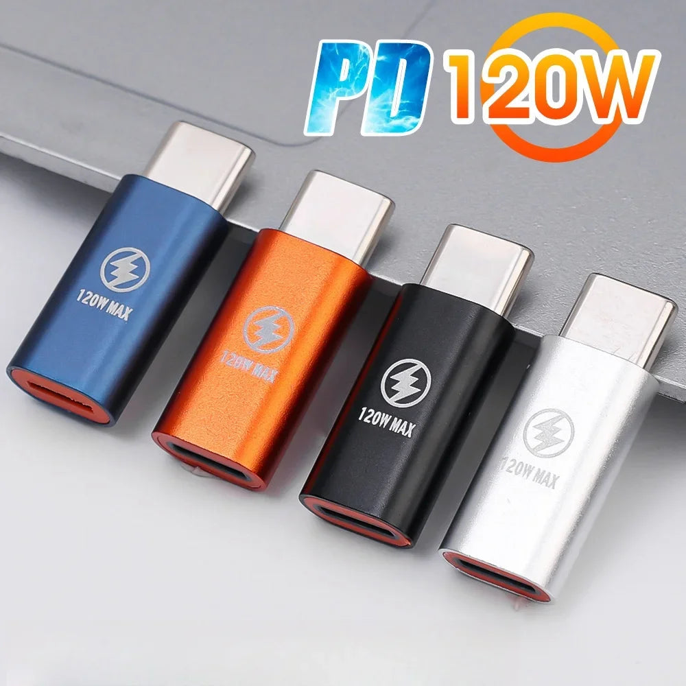 Lote 1-3 Pcs Adaptador Convertidor Carga Rápida PD 120W Lightning Hembra a USB-C Macho para iPhone 15/14/13/iPad/Samsung