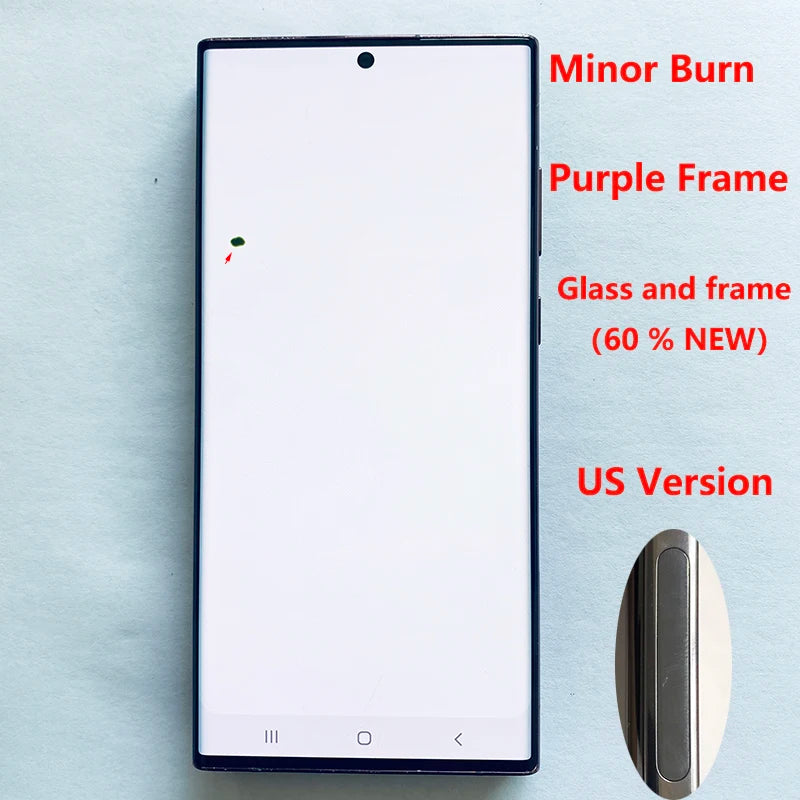 Pantalla 6.8" Super AMOLED con Marco y Digitalizador Táctil para Samsung S22 Ultra 5G (S908/S908U/S908B) (Con Defecto Estético)