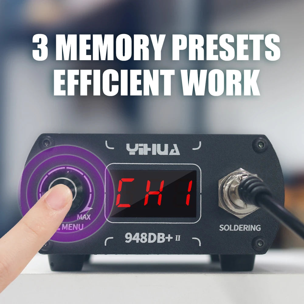 YIHUA 948DB+-II 110-240V Soldering Station 75W Quick Heating with Tip T12 Electronic Soldering Iron Station