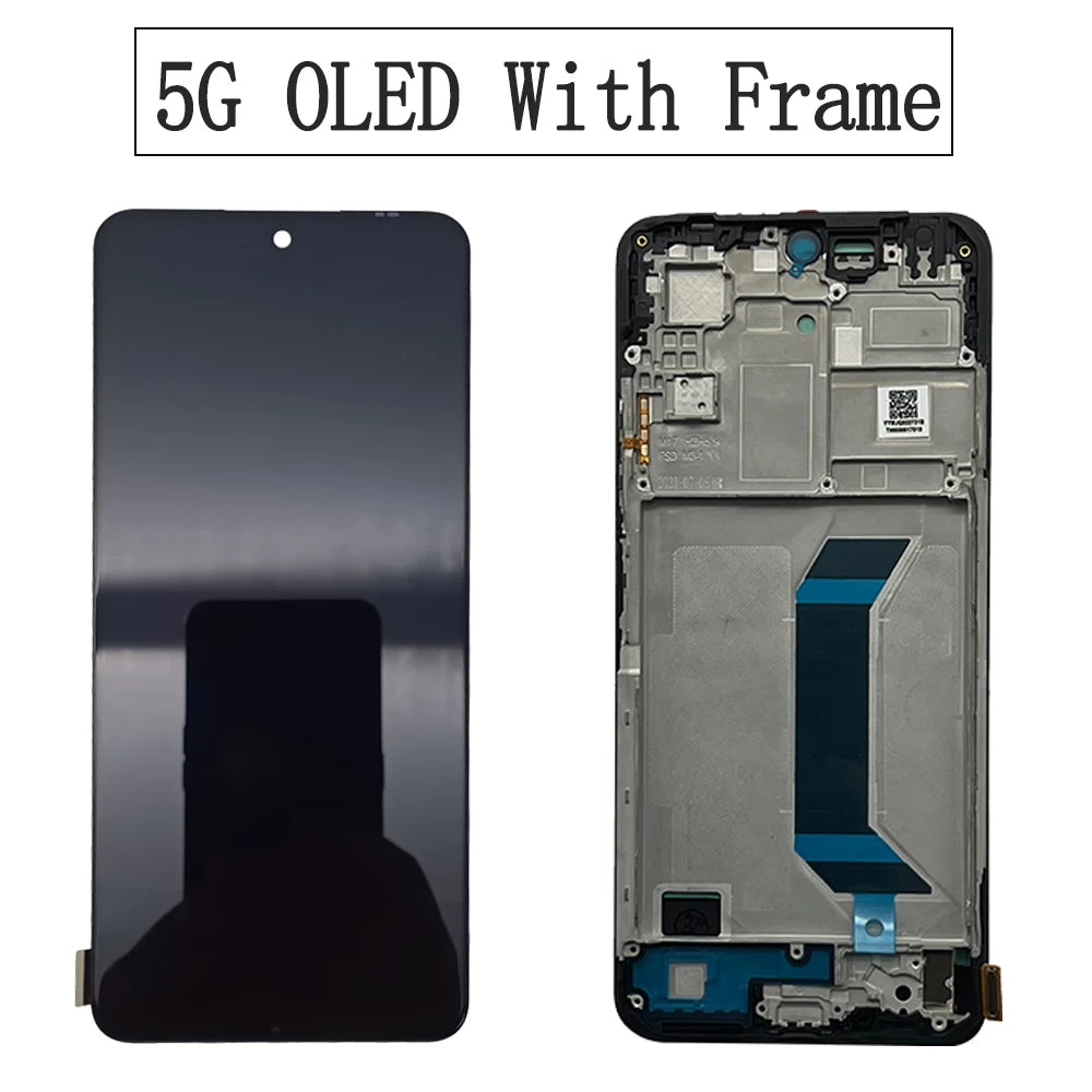 6.67" Tested AMOLED Display For Redmi Note 12 LCD Screen Digitizer For Redmi Note 12 4G 5G LCD Display 22111317G 23028RA60L LCD