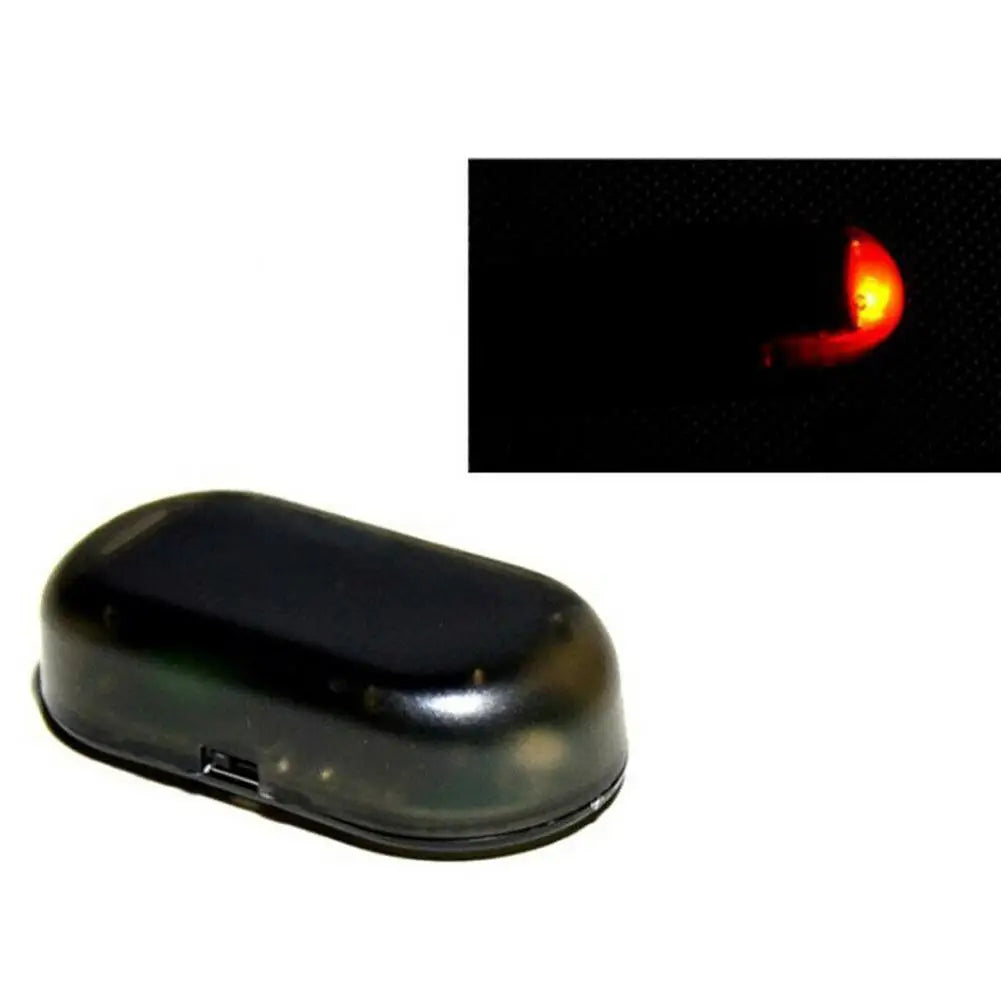 Luz Seguridad Falsa Solar para Auto (Alarma Simulada Dummy Inalámbrica) Lámpara Advertencia Antirrobo LED Intermitente