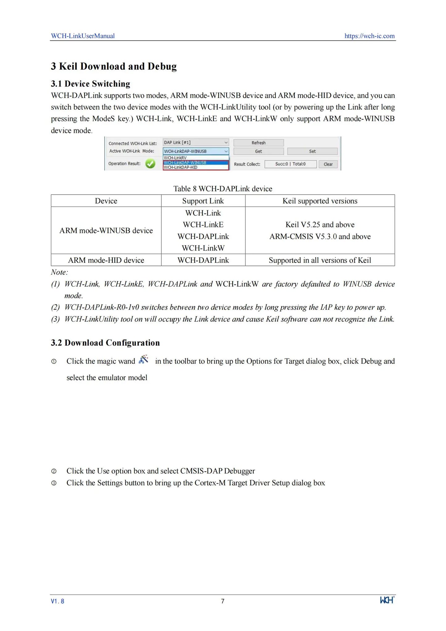 Adaptador Debugger/Descarga Online WCH LinkE (Soporta WCH RISC-V MCU / ARM SWD, USB a Serial)