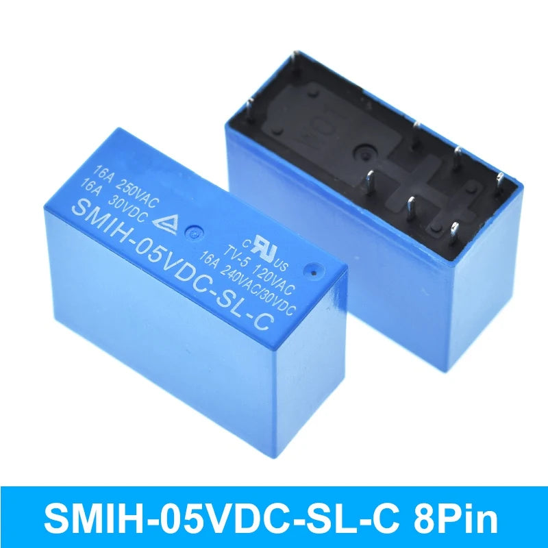 Relé Potencia SMIH 6/8-Pin 16A 250V - Bobina (5V/12V/24V DC) Contacto SL-A/SL-C - Lote 1 Pieza
