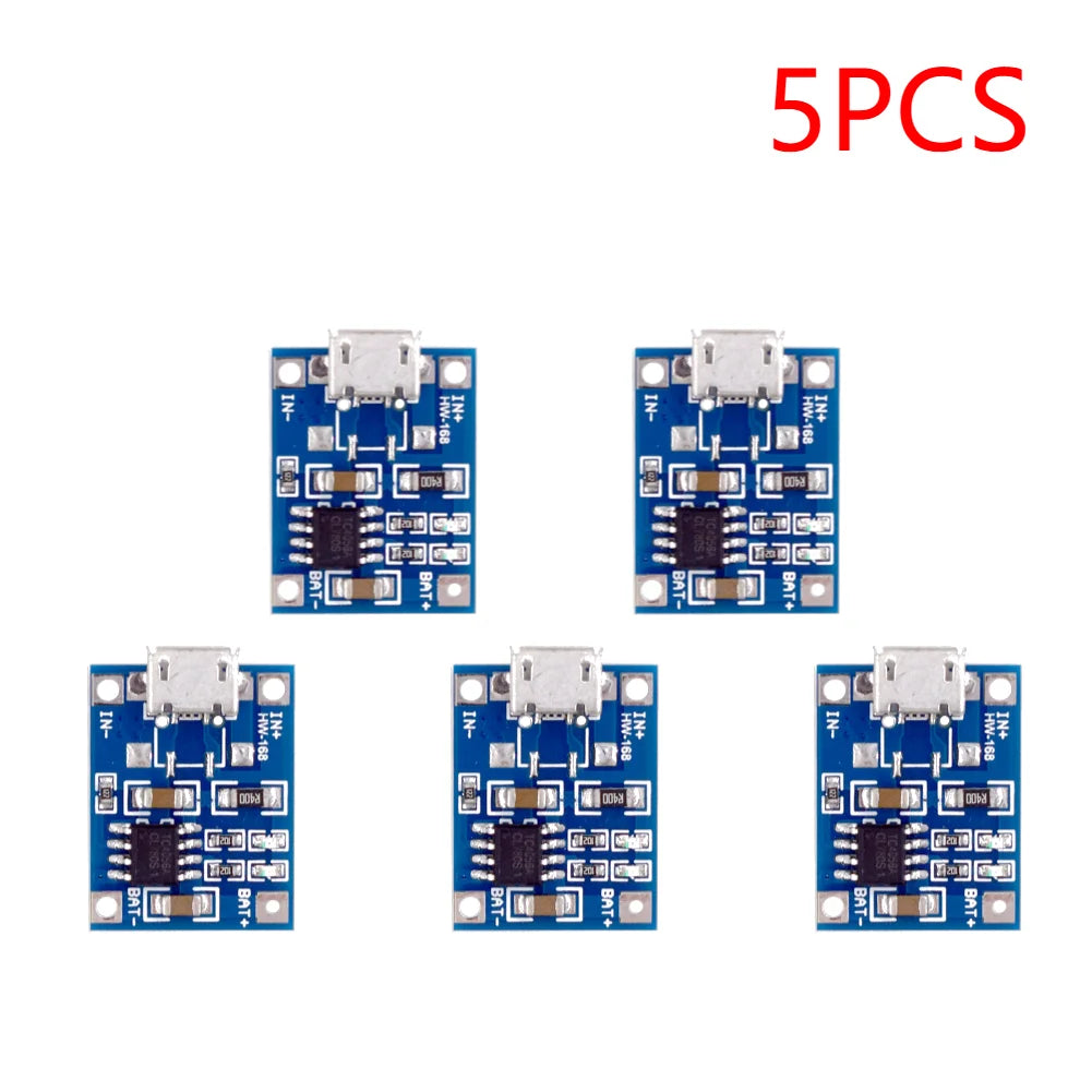1-10pcs Type-c Micro / TYPE C 5V 1A 18650 TP4056 Lithium Battery Charger Module Charging Board With Protection Dual Functions 1A