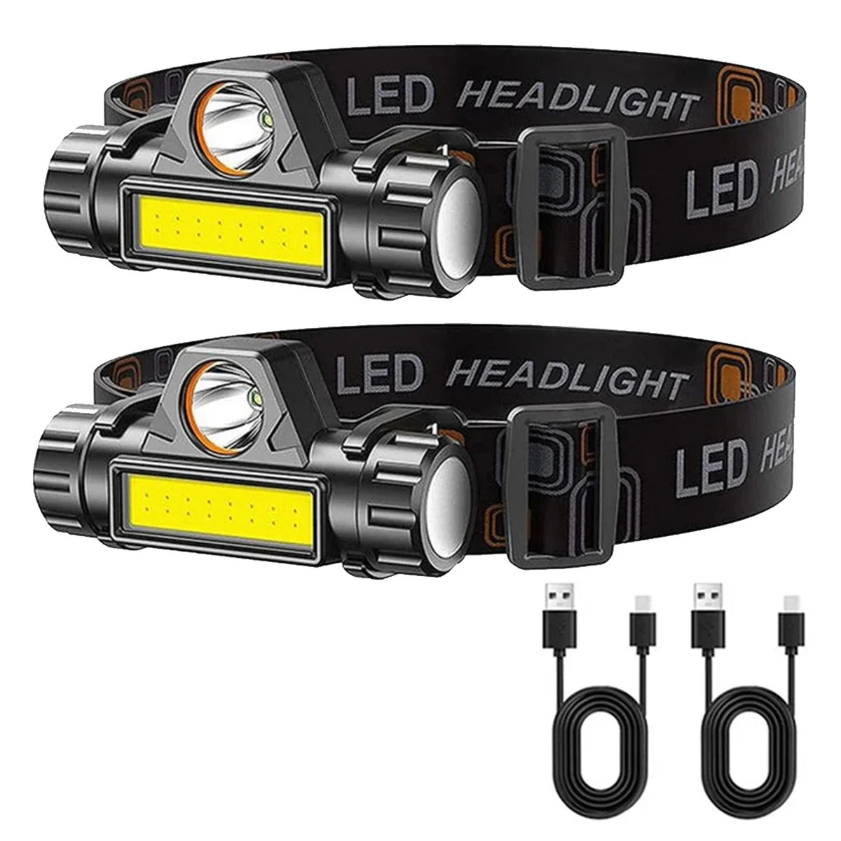 Linterna Frontal LED COB Recargable Magnética Potente Impermeable para Pesca Exterior (1-5 Unidades)