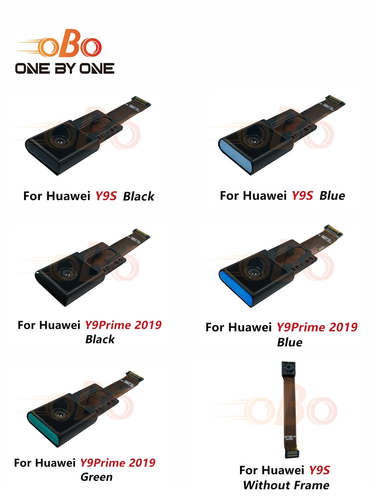 Módulo Cámara Frontal Pequeña con Marco y Cable Flex para Huawei Y9s / Y9 Prime 2019 (Repuesto, Negro/Azul/Verde)