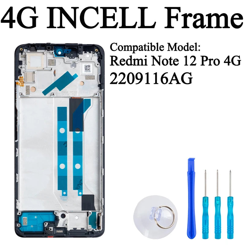 2209116AG 22101316C Premium Lcd For Xiaomi Redmi Note 12 Pro 4G Display Note 12 Pro Plus Touch Screen For Redmi Note 12 Pro 5G