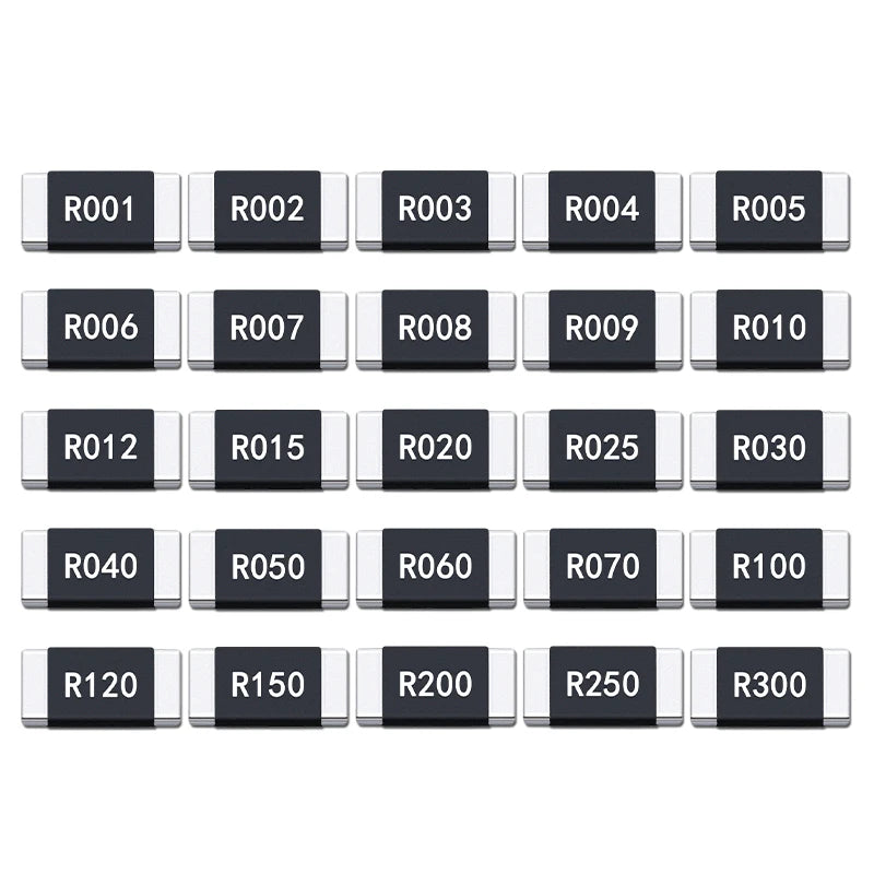 Resistencia Aleación SMD 2512 2W - Varios Valores Bajos (R001 a R300) 6.4x3.2mm - Lote 20 Piezas