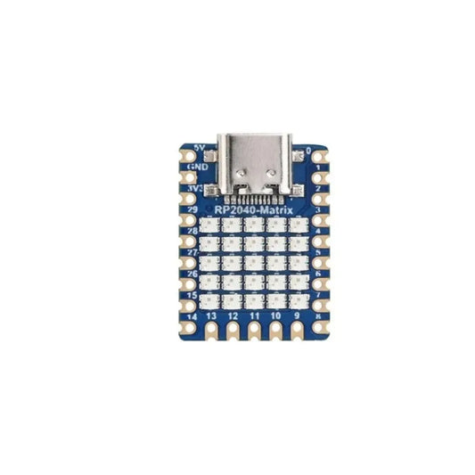 Placa Desarrollo Micro RP2040 Pico (Raspberry Pi) con Módulo Matriz LED RGB 5x5