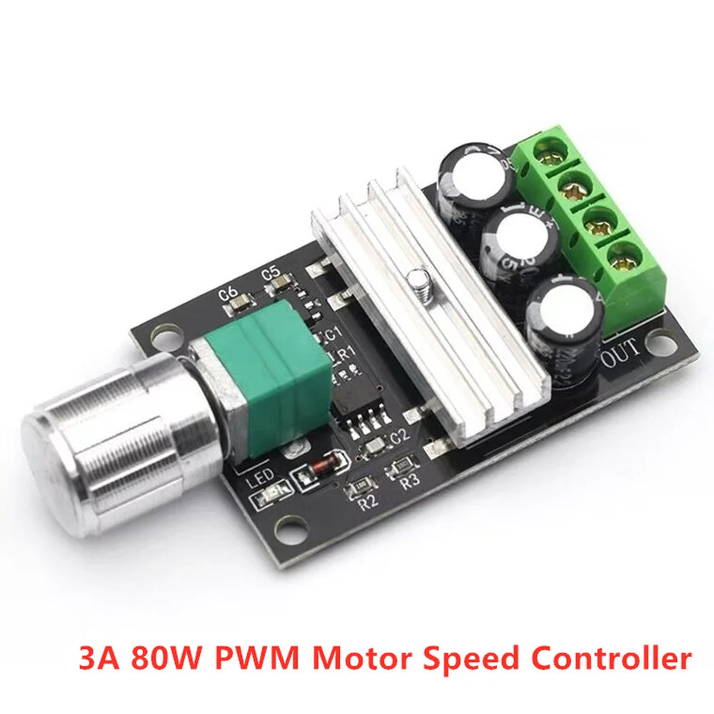 Controlador Velocidad Motor PWM DC 1.8V-35V (2A/3A/5A/10A) Módulo Drive Ajustable Bajo Voltaje
