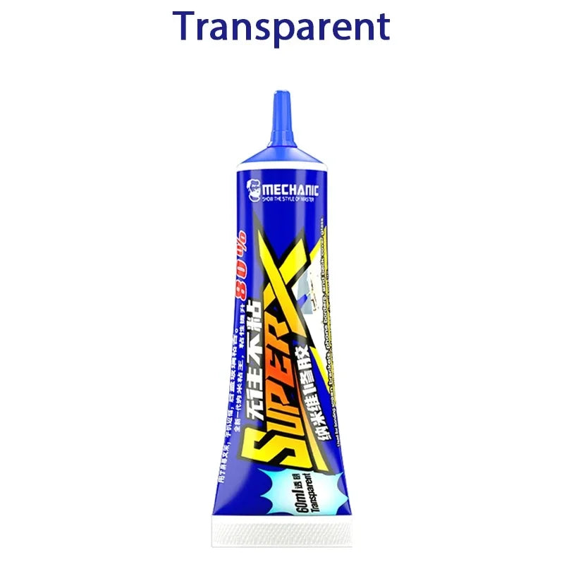 Adhesivo Pegamento Nano MECHANIC SUPER X (60ml) para Reparación Soporte/Tapa Trasera Teléfono Móvil (Sellador)