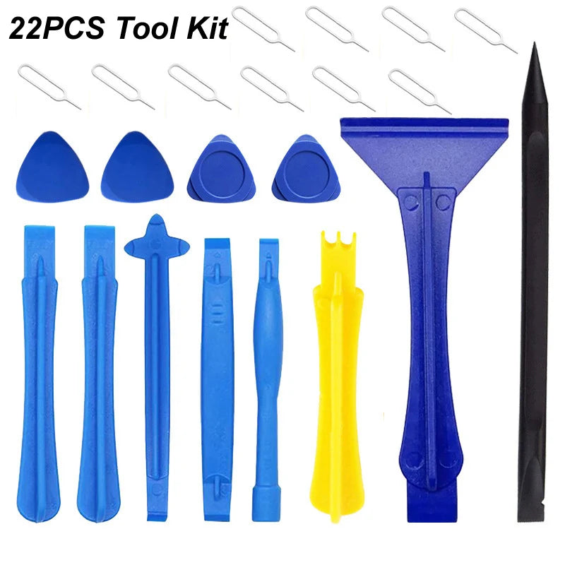 Kit Herramientas Mano Reparación Teléfono Móvil (Palanca Plástico/Espátula Apertura Destornillador) Desmontaje Pantalla iPhone/iPad/Laptop