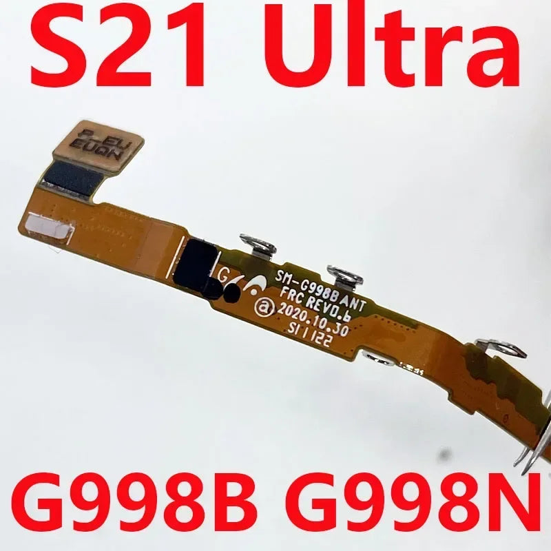 Bueno para Samsung Galaxy S21 Ultra G998 antena de señal NFC WIFI LCD Placa de carga inalámbrica Cable flexible micrófono 5G mmWave