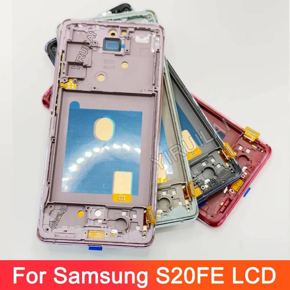 TFT S20FE LCD para Samsung S20 FE pantalla LCD SM-G781 G7810 G781U G781B con marco de pantalla táctil reemplazo del ensamblaje del digitalizador