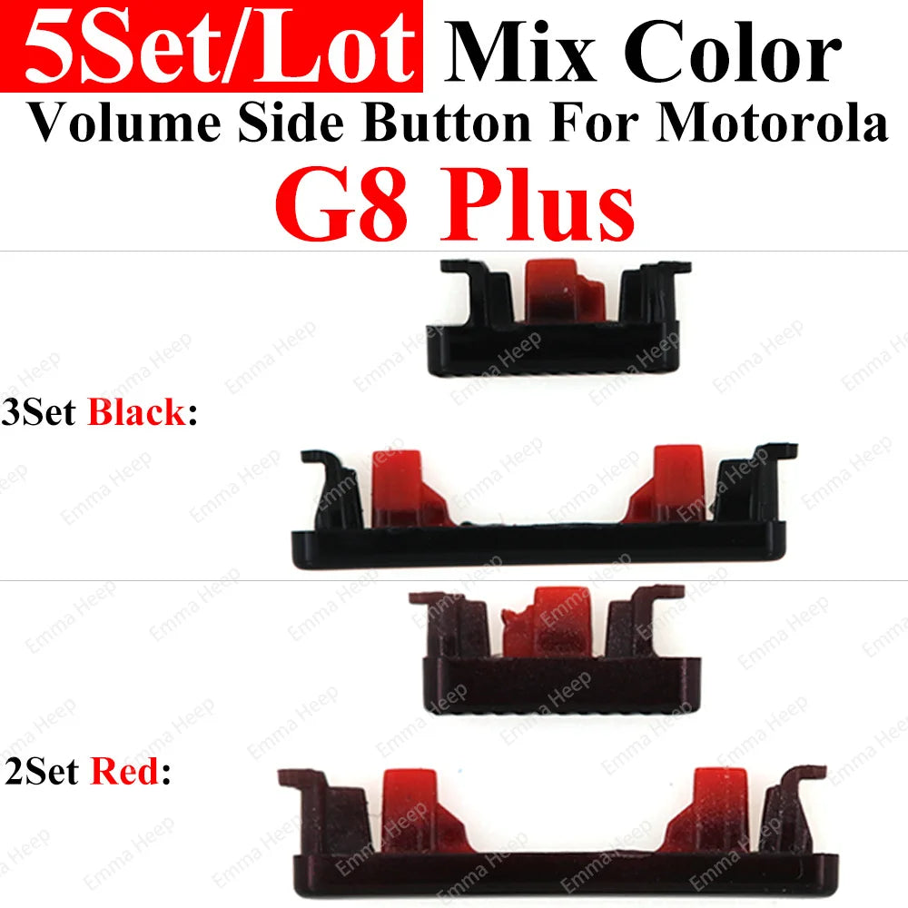 5set Power Volume Side Button Key For Motorola Moto G23 G22 G20 G13 G10 G9 G7 Plus G8 Power Lite Volume Button Power ON OFF