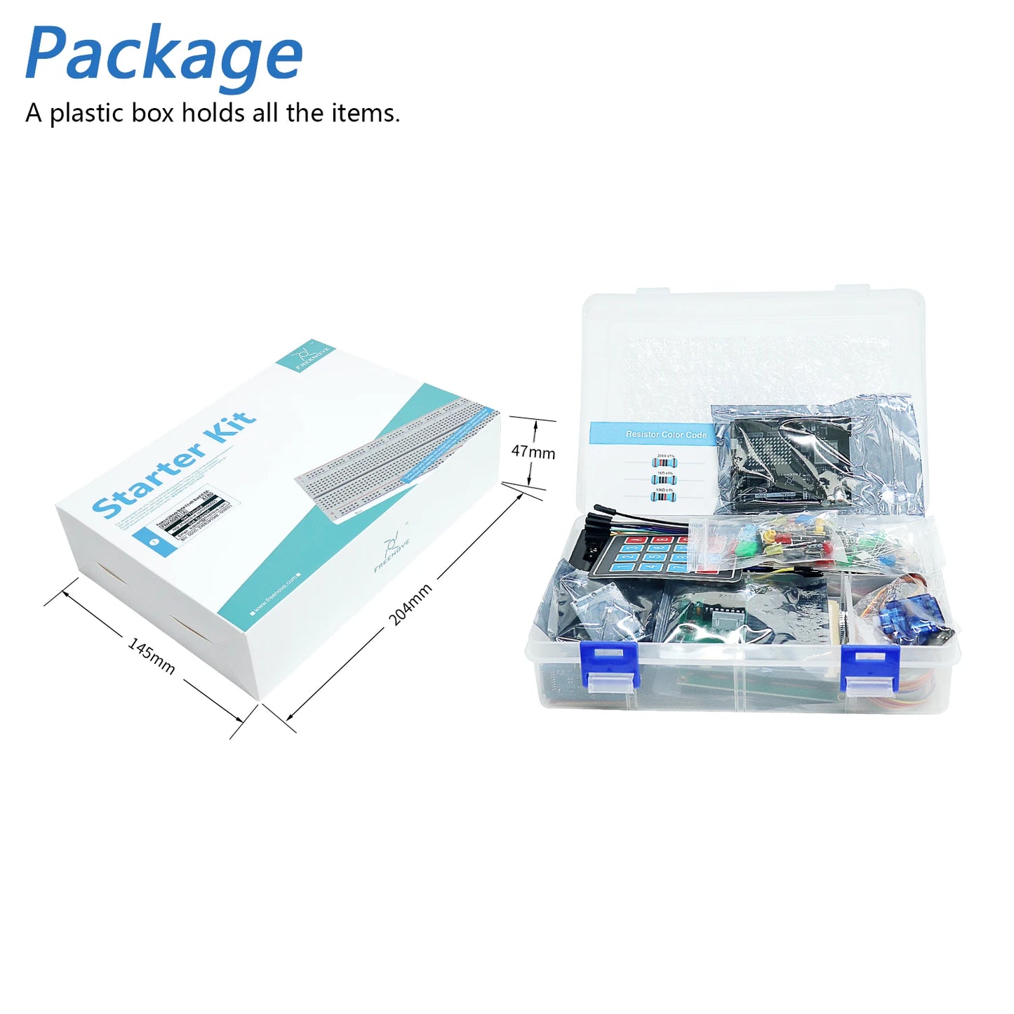 Kit Inicio Freenove Ultimate para Arduino UNO R4 WiFi Mini (V5, ARM Cortex-M4, 220 Items, 78 Proyectos, Tutorial 399 Págs)