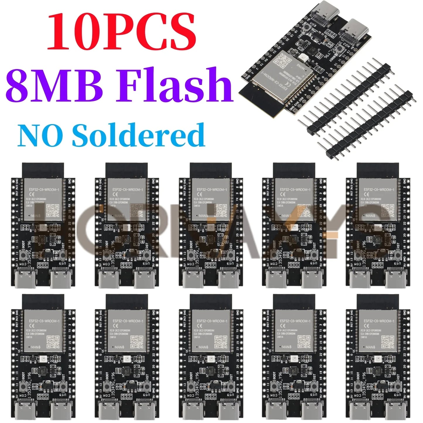 Placa Desarrollo ESP32-C6 Core (N4/N8/N16, 4/8/16MB) WiFi 6, Bluetooth, Zigbee compatible Nano Arduino