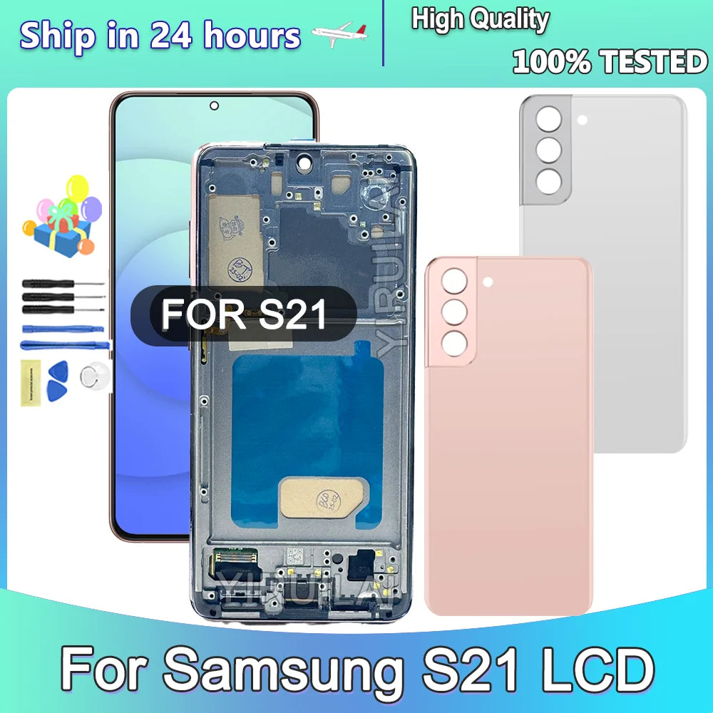 Pantalla LCD TFT de 6,12 pulgadas para Samsung Galaxy S21 5G G991 G991B G991W G991U, montaje de digitalizador con pantalla táctil, departamento de repuesto