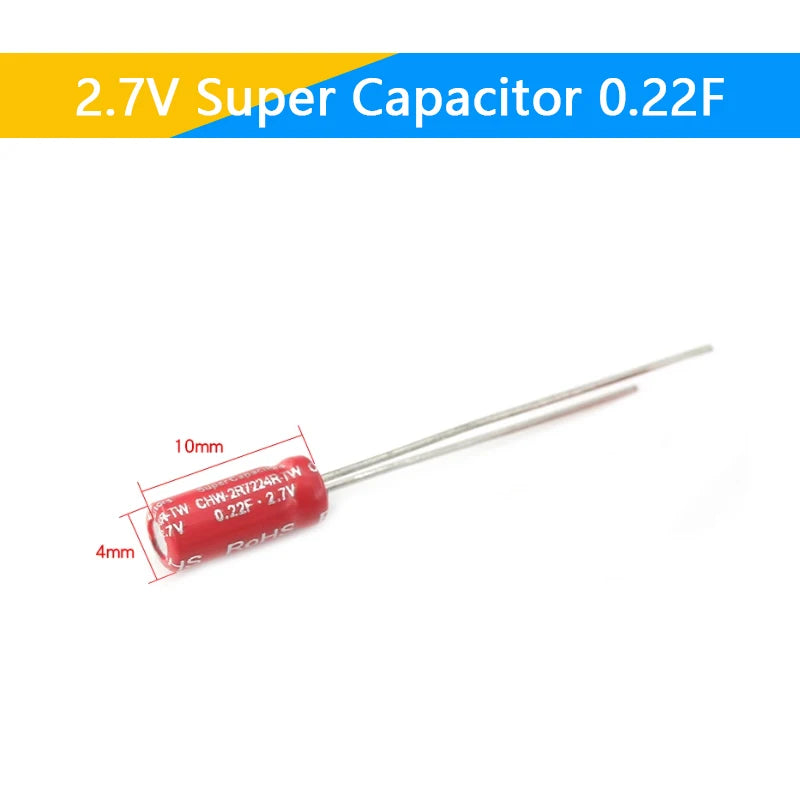 Supercapacitores Farad 2.7V - Varios Valores (0.5F a 60F)