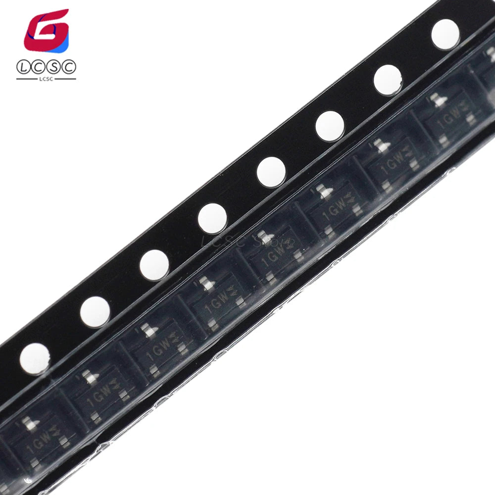 Lote 10/100 Pcs Transistor NPN BC847C (1GW) SMD SOT-23 45V 100mA